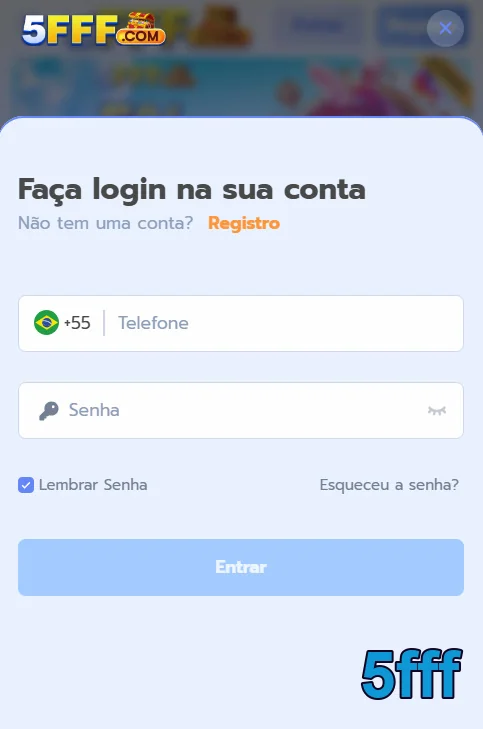 Jogador acessando serviços VIP no cassino 5fff